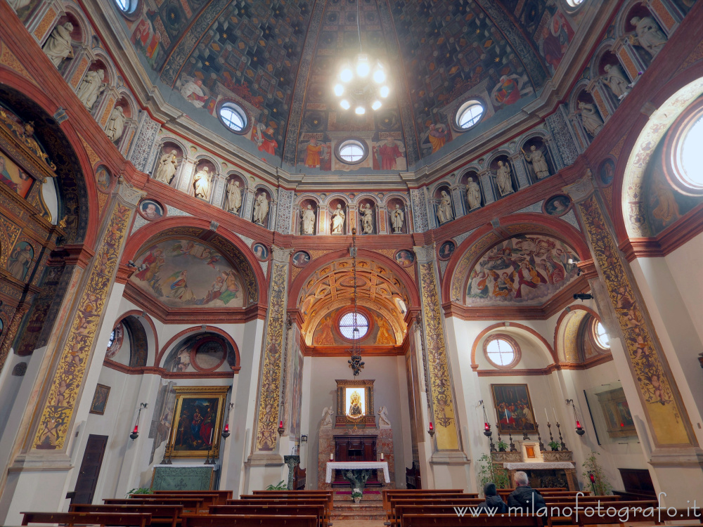 Busto Arsizio (Varese, Italy) - Interior of the Sanctuary of Saint Mary at the Square looking toward the presbytery